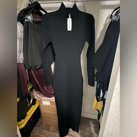 Naked Wardrobe Back Corset Rib Sweater Dress - Picture 3 of 11